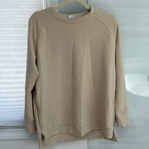 Women’s waffle side zippered pullover